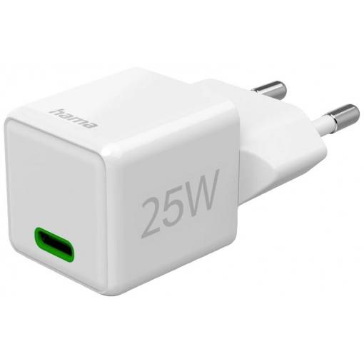 Hama USB nabíječka, USB Power Delivery (USB-PD) , 1x USB-C®, 25.00 W, Dodávka energie, bílá