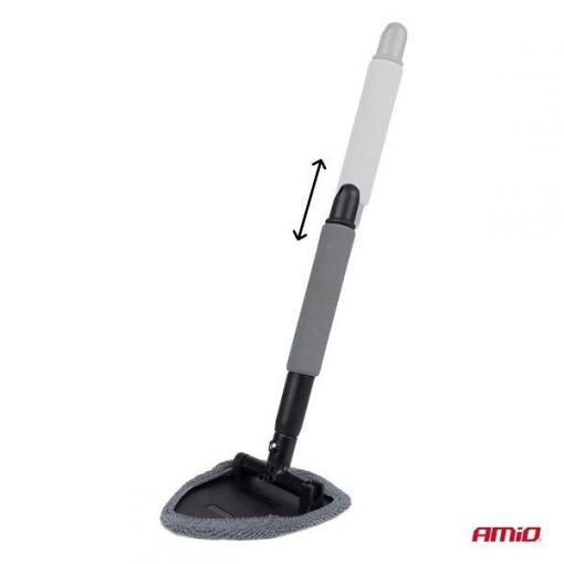 Teleskopický čistič oken AMIO, trojúhelníkové mikrovlákno, 33–48 cm
