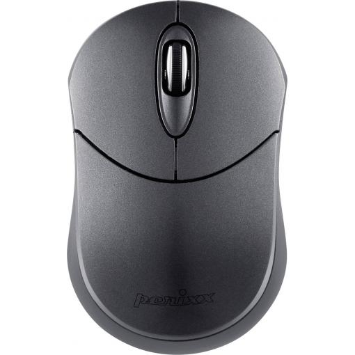 Perixx PERIMICE-802 Iron myš, přenos Bluetooth®, 1000 dpi, šedá