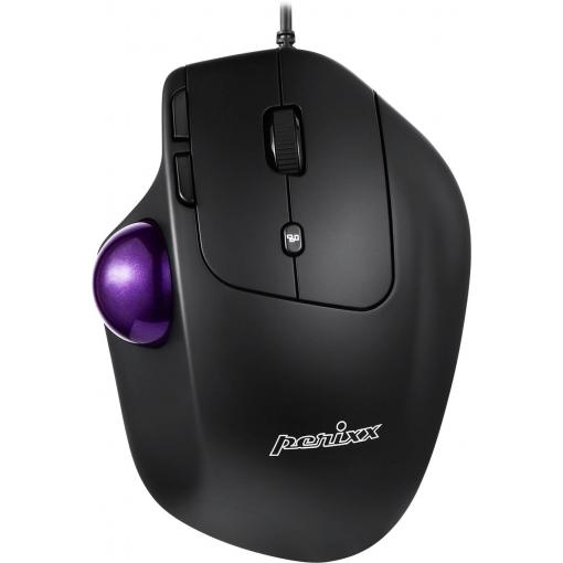 Perixx PERIMICE-520 ergonomická myš, přenos kabelový, 8 tlačítko, 2 dpi, černá