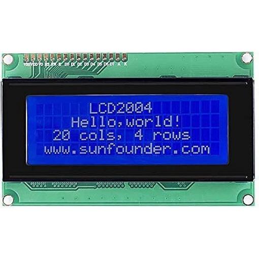 LCD displej 20×4 znaky, modré podsvícení, HD44780, I2C