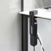 Solight 3z + USB A+C přenosné stolní zásuvky, 2m, černá, USB rychlonabíječka 20W PD - PP105C-PD20-B
