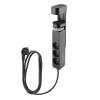 Solight 3z + USB A+C přenosné stolní zásuvky, 2m, černá, USB rychlonabíječka 20W PD - PP105C-PD20-B