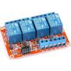 Modul relé 4× s optickým oddělením, 12 V DC, 230 V / 10 A