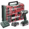 Metabo BS 18 Quick Set aku vrtací šroubovák, 18 V, 2 Ah Li-Ion bezkartáčové, vč. 2x aku, kufřík, vč. nabíječky, vč. příslušenství, 602217710
