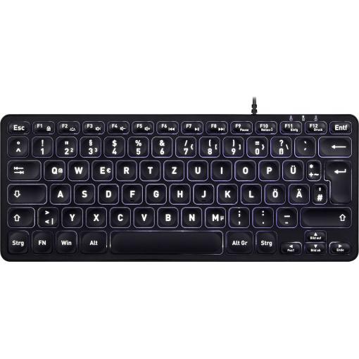 Perixx PERIBOARD-332 DE kabelový klávesnice německá, QWERTZ černá s podsvícením