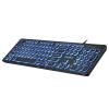 Perixx PERIBOARD-317 R DE B kabelový klávesnice německá, QWERTZ černá s podsvícením