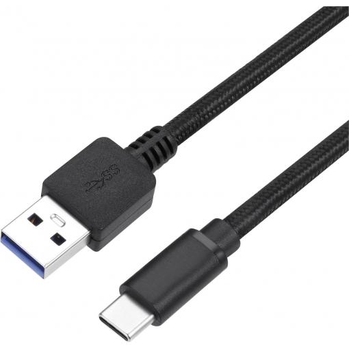 Perixx USB kabel USB 3.0 USB-A zástrčka, USB-C ® zástrčka 1.00 m černá látkový potah 11797