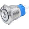 Vypínač stiskací OFF-ON 22mm, 250V/2A, bílé prosvětlení 12-24V