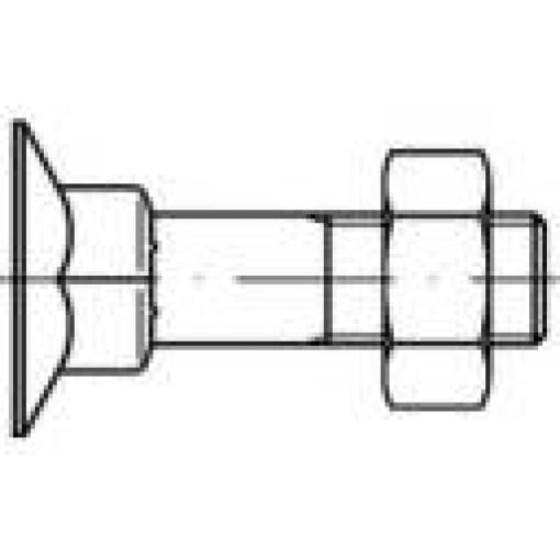 TOOLCRAFT 111747 zápustné šrouby se čtyřhranem M8 60 mm vnější šestihran DIN 605 ocel 200 ks
