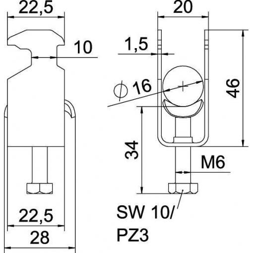 OBO Bettermann 1186009 Poutko třmenu 1 ks