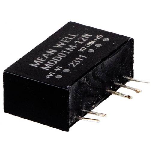 MEAN WELL MDD01M-05N DC/DC měnič napětí do DPS -5 V 0.10 A 2 W Počet výstupů: 2 x Obsah 1 ks