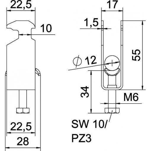 OBO Bettermann 1186003 Poutko třmenu 1 ks