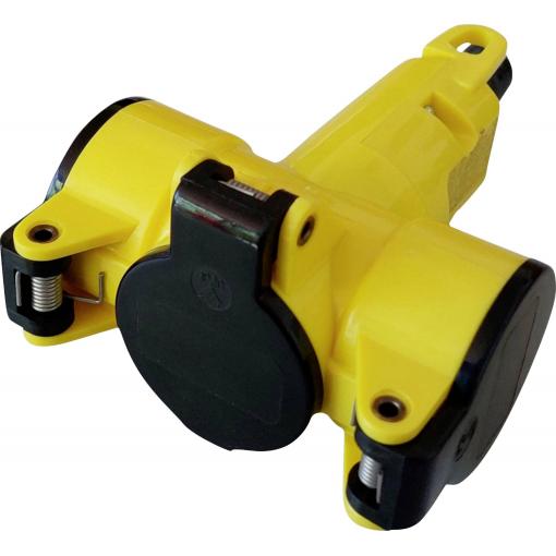 N & L 10192 3násobná zásuvka termoplast 230 V žlutá IP20