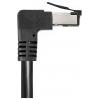 Maxtrack TI49-3L RJ45 síťové kabely, propojovací kabely CAT 8.1 S/FTP 3 m černá 90° zatočeno nahoru , odolné vůči amoniaku, jednoduché stínění 1 ks