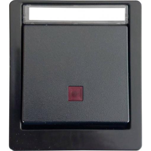 N & L 27615 Kontrolní spínač kompletní sada Na omítku černá 1 ks