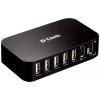 D-Link DUB-H7/E USB Hub 7 portů USB-A USB 2.0 480 MBit/s s portem pro rychlé nabíjení černá DUB-H7/E