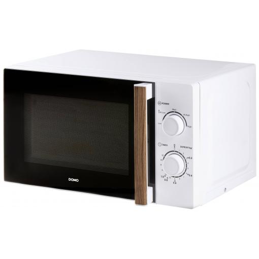 DOMO DO2720 mikrovlnná trouba bílá, dřevo 700 W funkce časovače