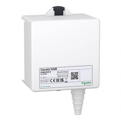 Schneider Electric KNB25CF5 KN přechodový adaptér, 16A, 3L+N+PE, pro pojistky 10 x 38 mm Příslušenství pro malé rozvodnice 1 ks