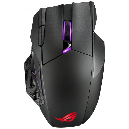 Asus ROG Spatha X optická herní myš, přenos bezdrátový, USB, 12 tlačítko, 19000 dpi, černá