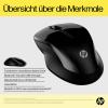 HP 250 Dual optická myš, přenos bezdrátový, Bluetooth®, 3 tlačítko, 1600 dpi, černá