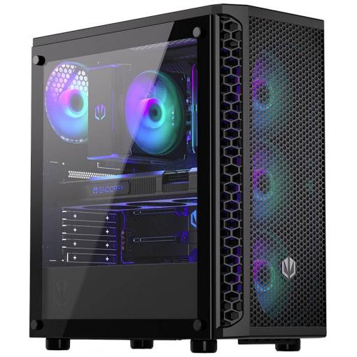 endorfy Signum 300 ARGB midi tower PC skříň černá 4 předinstalované LED ventilátory, boční okno, prachový filtr
