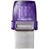 Kingston DataTraveler microDuo 3C USB flash disk Retail 256 GB nerezová ocel, fialová DTDUO3CG3/256GB USB 3.2 (Gen 1x1) , USB-C®