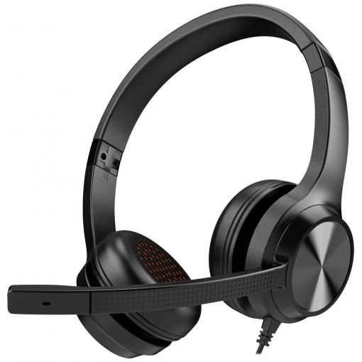 Creative Chat USB, Headset otevřená (On Ear) kabelová stereo černá regulace hlasitosti, Vypnutí zvuku mikrofonu