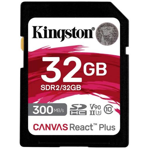 Kingston Canvas React Plus paměťová karta SD 32 GB Class 10 UHS-II