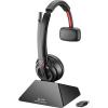 HP Poly Savi 8210 Monaural DECT Headset otevřená (On Ear) DECT mono černá regulace hlasitosti, Vypnutí zvuku mikrofonu
