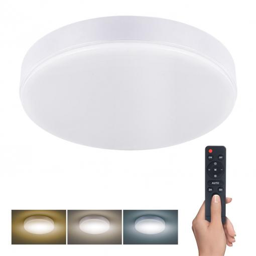 Solight LED osvětlení LECCE s dálkový ovladačem, 50W, 3000lm, 40cm, změna chromatičnosti, stmívatelné, bílá - WO799