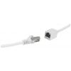 LogiLink CQX061S RJ45 síťové kabely, propojovací kabely CAT 6A S/FTP 3.00 m bílá samozhášecí, bez halogenů, stínění pletivem 1 ks