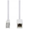 LogiLink CQX061S RJ45 síťové kabely, propojovací kabely CAT 6A S/FTP 3.00 m bílá samozhášecí, bez halogenů, stínění pletivem 1 ks