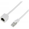 LogiLink CQX061S RJ45 síťové kabely, propojovací kabely CAT 6A S/FTP 3.00 m bílá samozhášecí, bez halogenů, stínění pletivem 1 ks