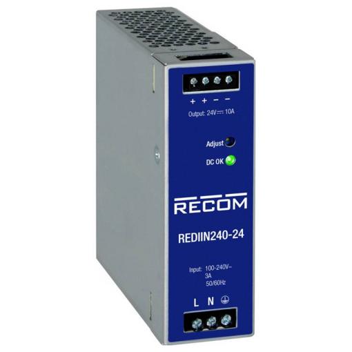 RECOM REDIIN240-48 síťový zdroj na DIN lištu 48 V 5 A 240 W Počet výstupů:1 x Obsah 1 ks