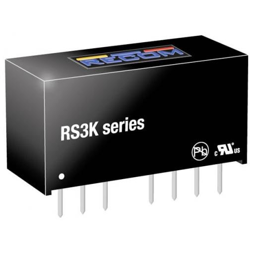 RECOM RS3K-2409SZ/H3 DC/DC měnič napětí do DPS 24 V 9 V 0.33 A 3 W Počet výstupů: 1 x Obsah 1 ks