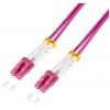 LogiLink FC4LC05 optické vlákno optické vlákno kabel 5.00 m fialová [1x LC/UPC zástrčka - 1x LC/UPC zástrčka] 50/125 µ Multimode OM4