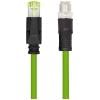 LogiLink CQM055S RJ45 síťové kabely, propojovací kabely CAT 6A 2.00 m zelená samozhášecí, bez halogenů, odolné proti kyselinám, odolné proti UV záření, odolné