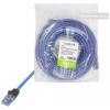 LogiLink CPP020 RJ45 síťové kabely, propojovací kabely CAT 6A U/UTP 20 m modrá samozhášecí, bez halogenů, S průchodkou chránící proti zlomení, s ochranou,