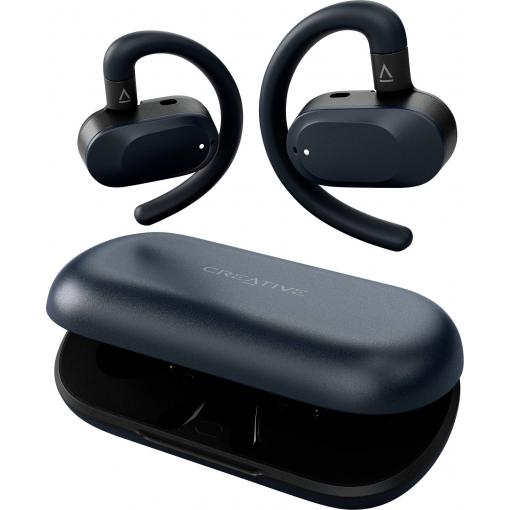 Creative Outlier GO TWS Headset otevřená (On Ear) Bluetooth® stereo černá odolné vůči potu, voděodolná, Indikátor nabití, vč. nabíjecí a dokovací stanice