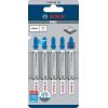 Bosch Accessories 2608655106 List přímočaré pily NA kov T121AFC, 92 mm, 5 ks.“; a „Tel.“ pilové listy NA Medium T121 5 ks