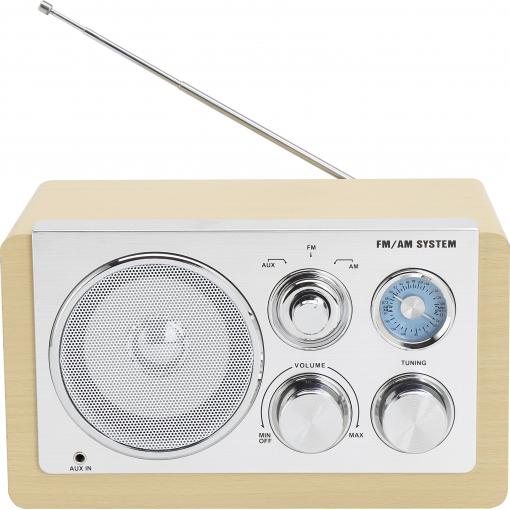 Denver TR-63LW 111101000720 stolní rádio, AM, FM, AUX, dřevo (světlé)