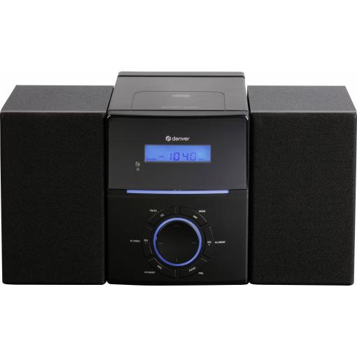 Denver MCA-240 stereo systém AUX, CD, FM, funkce alarmu, vč. dálkového ovládání 2 x 20 W černá