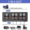 SpeaKa Professional SP-AS-500 4 porty cinch audio přepínač kovový ukazatel
