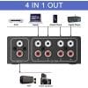 SpeaKa Professional SP-AS-500 4 porty cinch audio přepínač kovový ukazatel