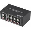SpeaKa Professional SP-AS-500 4 porty cinch audio přepínač kovový ukazatel