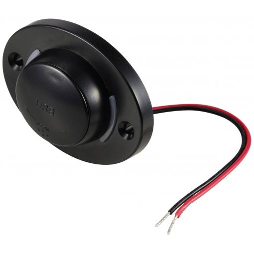 TRU COMPONENTS TC-12114148 Dual USB a vestavná zásuvka s osvětlením Množství: 1 ks