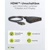 Goobay Goobay 58488 HDMI Switcher Umschalter 3 in 1 out Erweiterung Kabel 4K Manuell 3 porty HDMI přepínač pozlacené kontakty, ARC (Audio Return Channel), lze