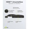Goobay Goobay 58488 HDMI Switcher Umschalter 3 in 1 out Erweiterung Kabel 4K Manuell 3 porty HDMI přepínač pozlacené kontakty, ARC (Audio Return Channel), lze