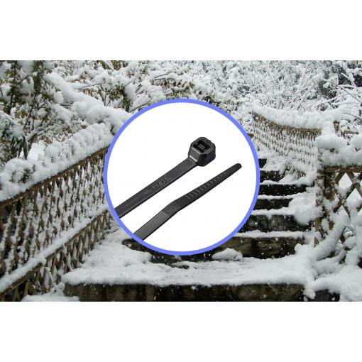 TRU COMPONENTS TC-12533324 stahovací pásky 150 mm 3.6 mm černá Odolnost proti chladu 100 ks